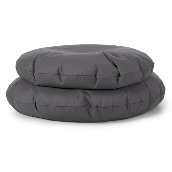 Flexforma Rund Sittsäck som Golvkudde för Barn 2-14 år - Lätt att Rengöra Mörkgrå 03