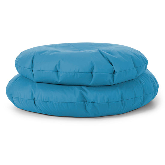 Flexforma Rund Sittsäck som Golvkudde för Vuxna - Lätt att Rengöra Turkosblå 03