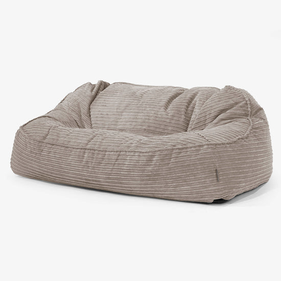 Sloucher Oversized Sittsäckssoffa - Klassisk Manchestertyg Duvgrå 01