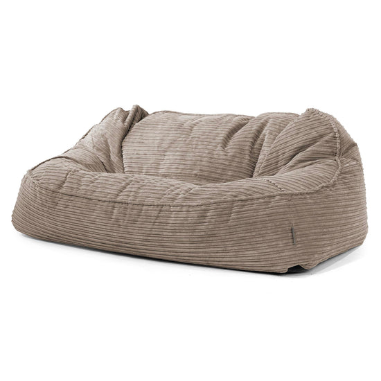 Sloucher Oversized Sittsäckssoffa - Klassisk Manchestertyg Duvgrå 01