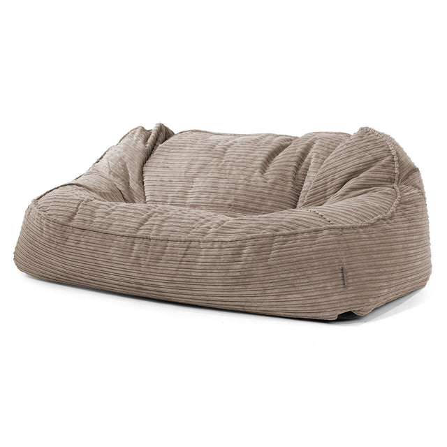 Sloucher Oversized Sittsäckssoffa - Klassisk Manchestertyg Duvgrå 01