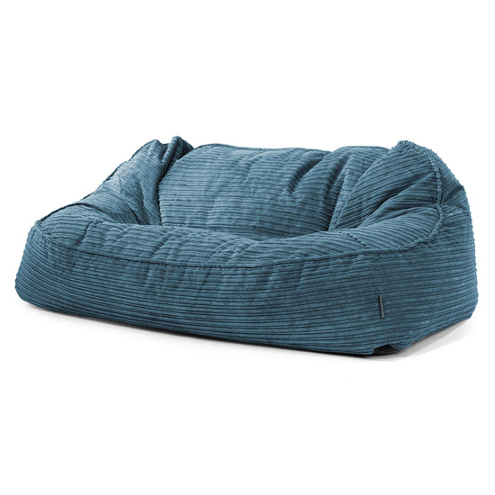 Sloucher Oversized Sittsäckssoffa - Klassisk Manchestertyg Marinblå 01
