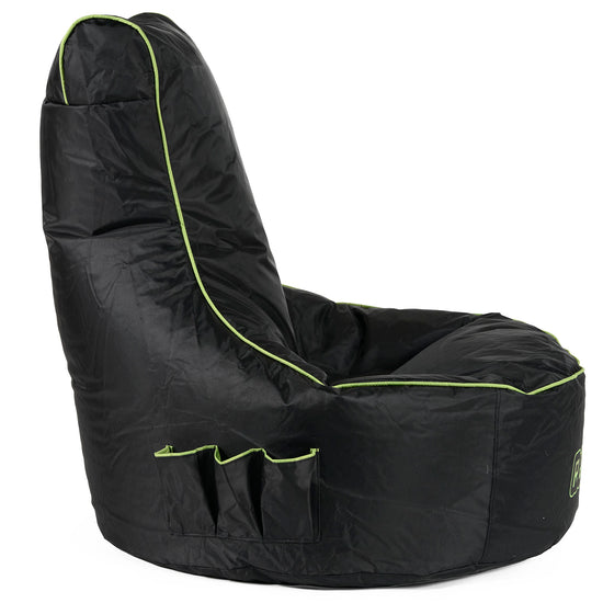Gaming Sittsäck i Bilstolsstil - Svart / Grön 03