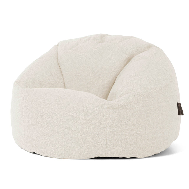 Klassisk Sittsäck Stol - Boucle Elfenbensvit 01