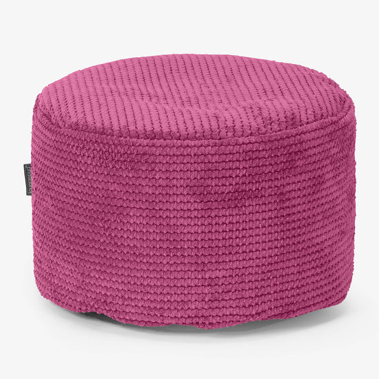 Liten Rund Fotpall - Pom-pom Rosa 01