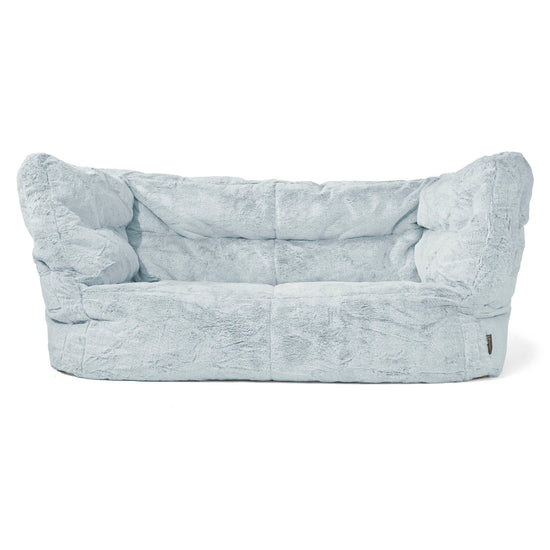 Louis 2-sits Saccosäcksoffa - Fuskkaninpäls Gammelblå 01