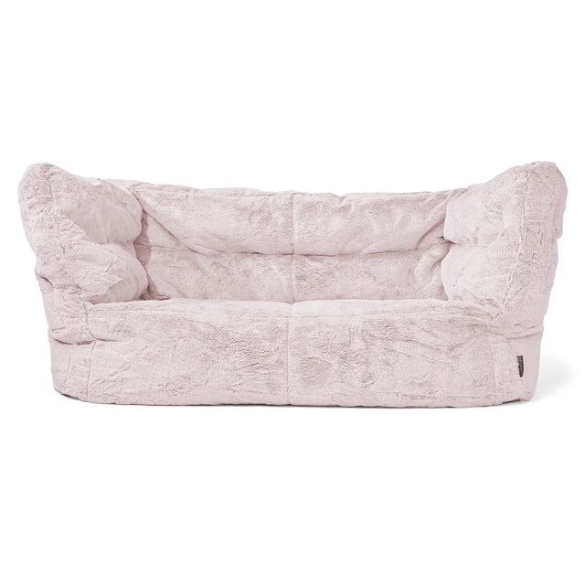 Louis 2-sits Saccosäcksoffa - Fuskkaninpäls Gammelrosa 01