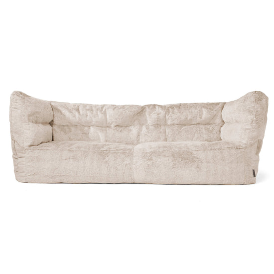 Louis 3-sits Saccosäcksoffa - Fuskkaninpäls Gyllenbrun 01