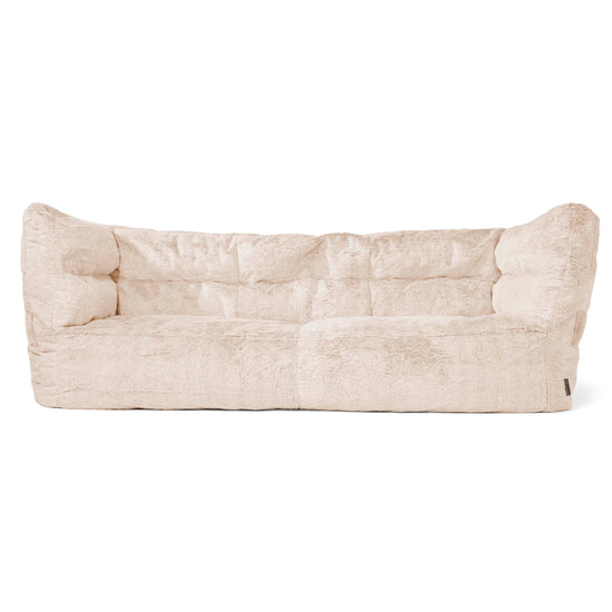 Louis 3-sits Saccosäcksoffa - Fuskkaninpäls Vit 01