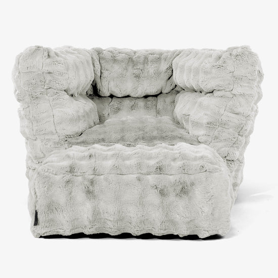 Louis Sittsäck Fåtölj - Fuskpäls Bubble Salviagrön 02
