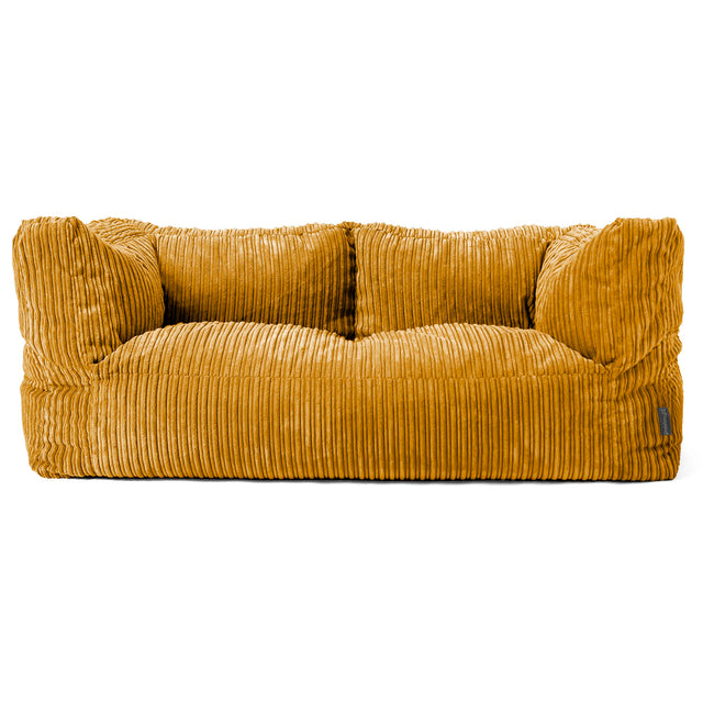 Albert 2-sits Saccosäcksoffa - Klassisk Manchestertyg Gyllene Honung 01