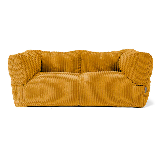 Albert 2-sits Saccosäcksoffa - Klassisk Manchestertyg Gyllene Honung 01