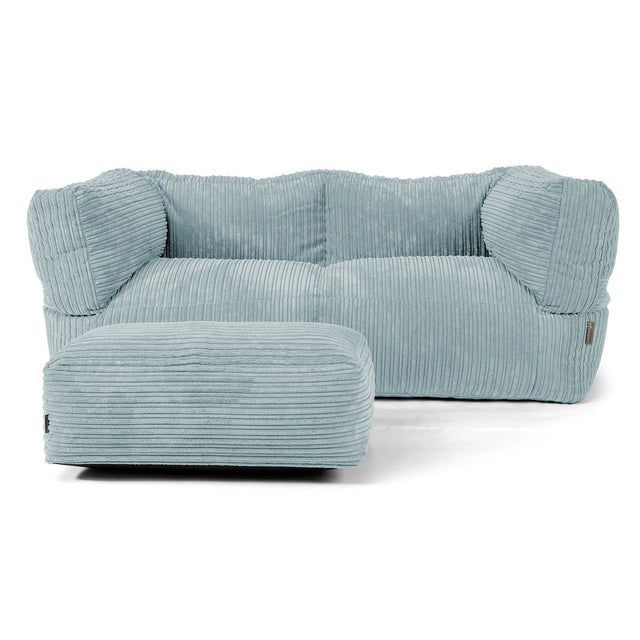 Albert 2-sits Saccosäcksoffa - Klassisk Manchestertyg Mintgrön 02