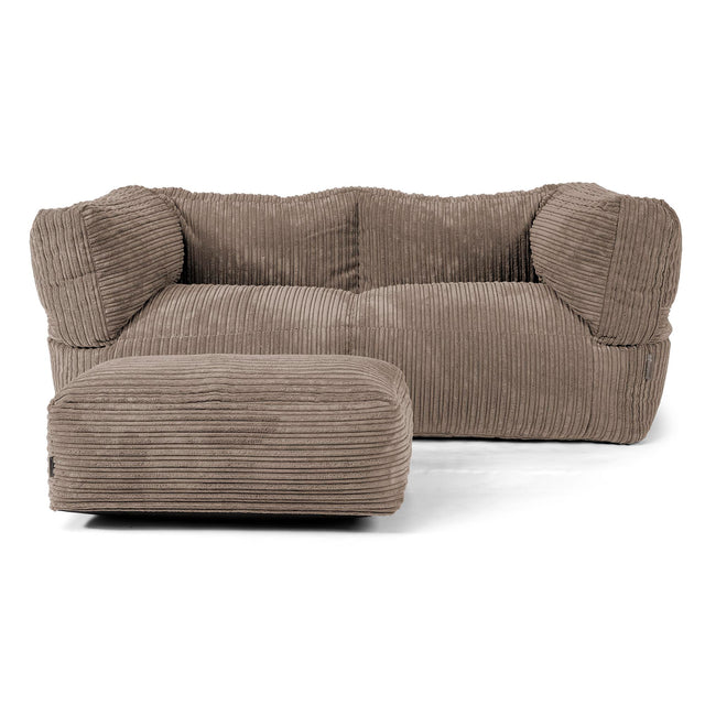 Albert 2-sits Saccosäcksoffa - Klassisk Manchestertyg Duvgrå 02