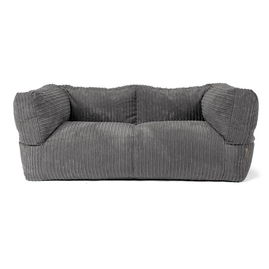 Albert 2-sits Saccosäcksoffa - Klassisk Manchestertyg Skiffergrå 01