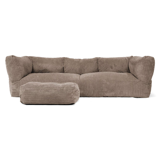 Albert 3-sits Saccosäcksoffa - Klassisk Manchestertyg Duvgrå 02