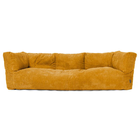 Albert 3-sits Saccosäcksoffa - Klassisk Manchestertyg Gyllene Honung 01