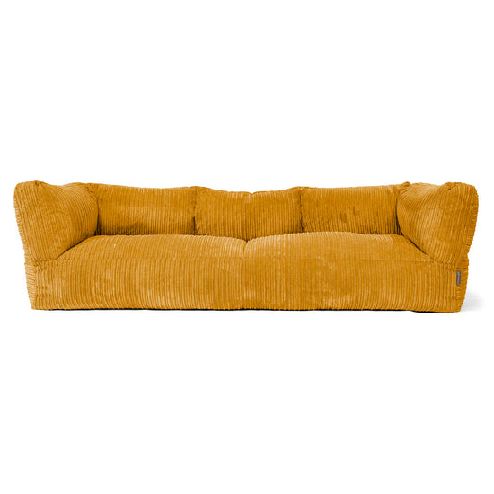 Albert 3-sits Saccosäcksoffa - Klassisk Manchestertyg Gyllene Honung 01