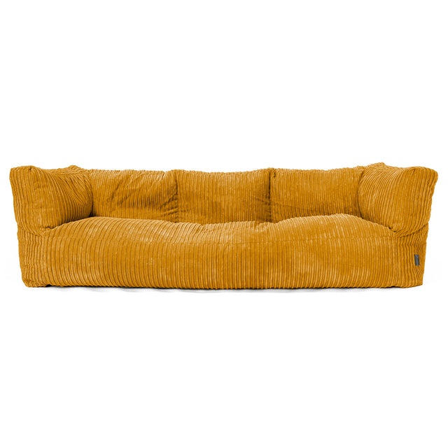 Albert 3-sits Saccosäcksoffa - Klassisk Manchestertyg Gyllene Honung 01