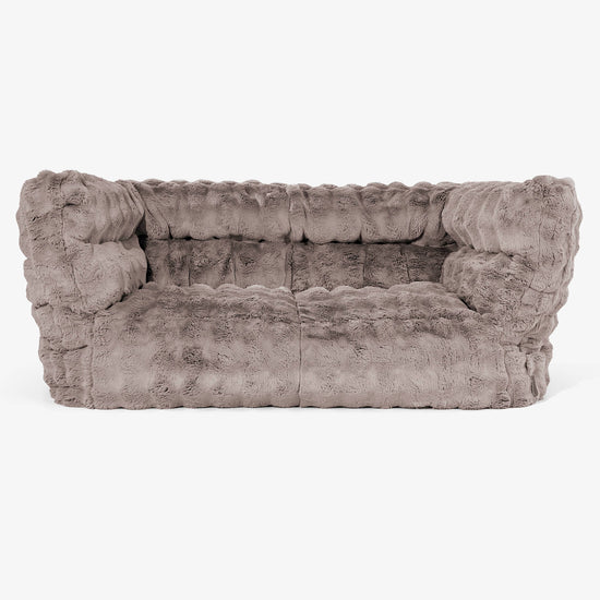 Albert 2-sits Saccosäcksoffa 2.0 - Fuskpäls Bubble Minkbrun 01