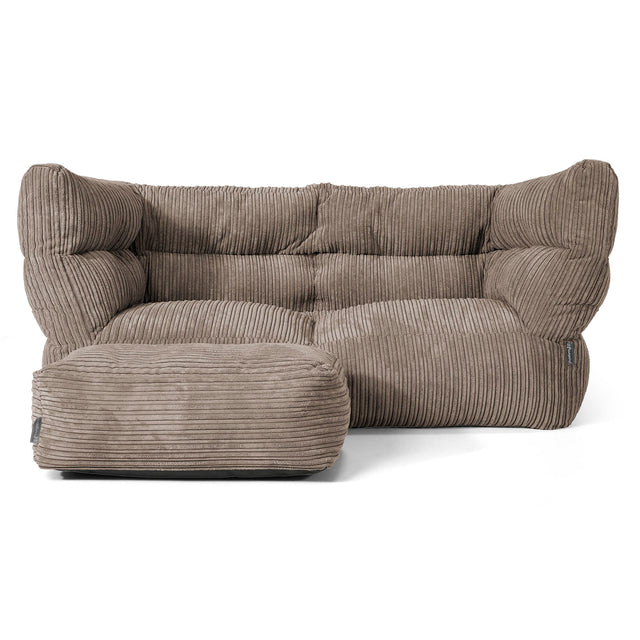 Albert 2-sits Saccosäcksoffa 2.0 - Klassisk Manchestertyg Duvgrå 02