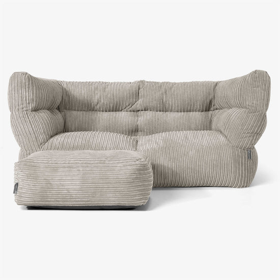 Albert 2-sits Saccosäcksoffa 2.0 - Klassisk Manchestertyg Minkbrun 02