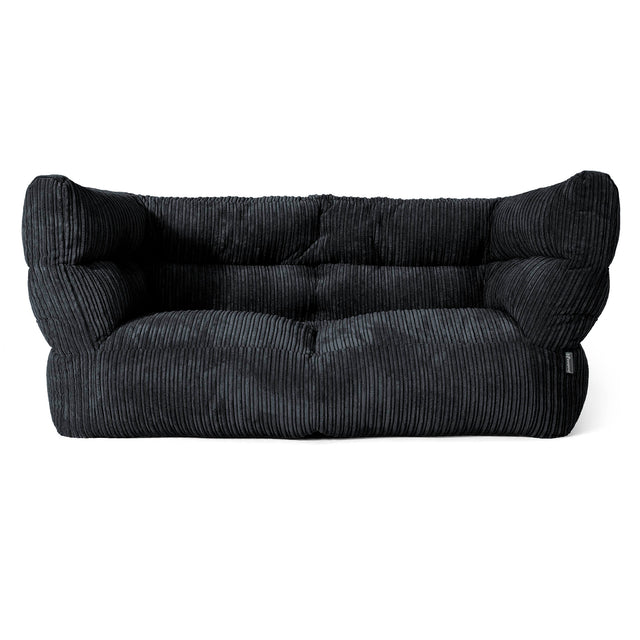 Albert 2-sits Saccosäcksoffa 2.0 - Klassisk Manchestertyg Svart 01