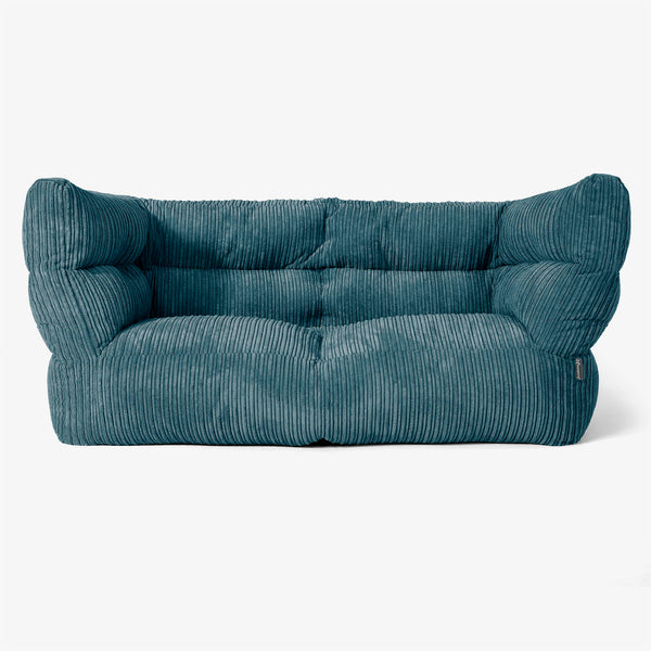 Albert 2-sits Saccosäcksoffa 2.0 - Klassisk Manchestertyg Teal 01