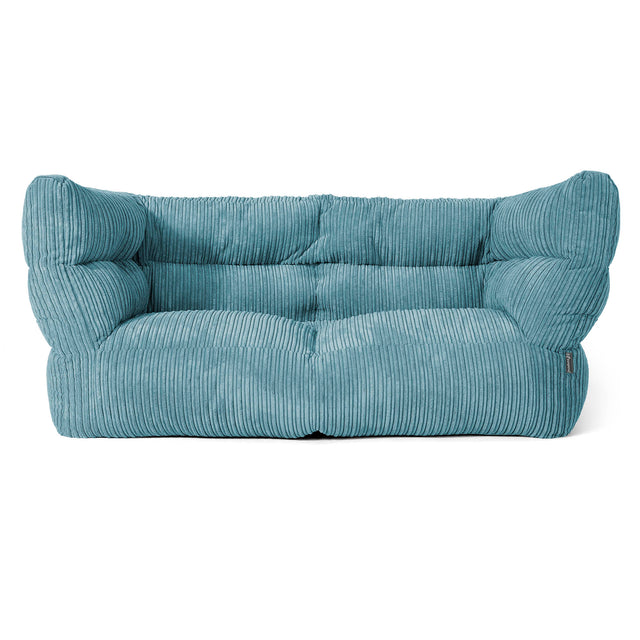 Albert 2-sits Saccosäcksoffa 2.0 - Klassisk Manchestertyg Turkos 01