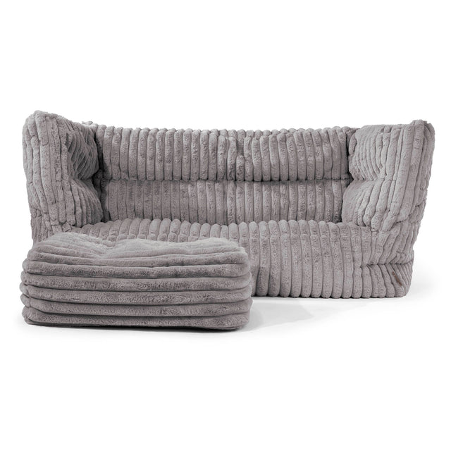 Albert 2-sits Saccosäcksoffa 2.0 - Ultraplyschmanchestertyg Grå 02