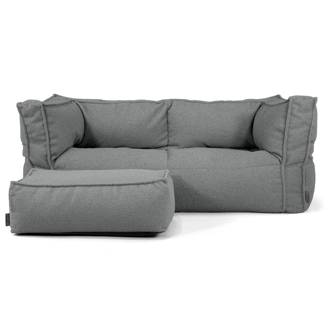 Albert 2-sits Saccosäcksoffa - Boucle Grå