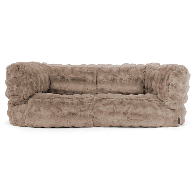 Albert 2-sits Saccosäcksoffa - Fuskpäls Bubble Minkbrun 01