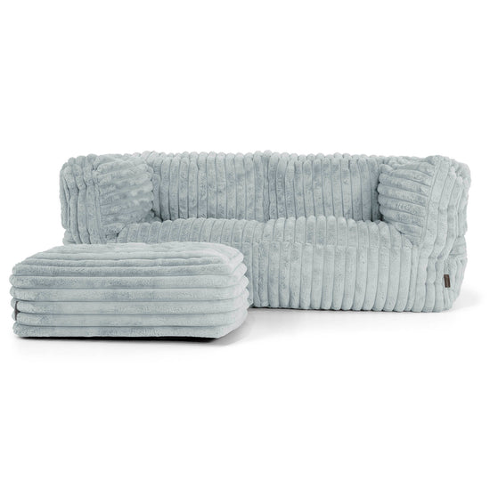 Albert 2-sits Saccosäcksoffa - Ultraplyschmanchestertyg Ankäggsblå 02
