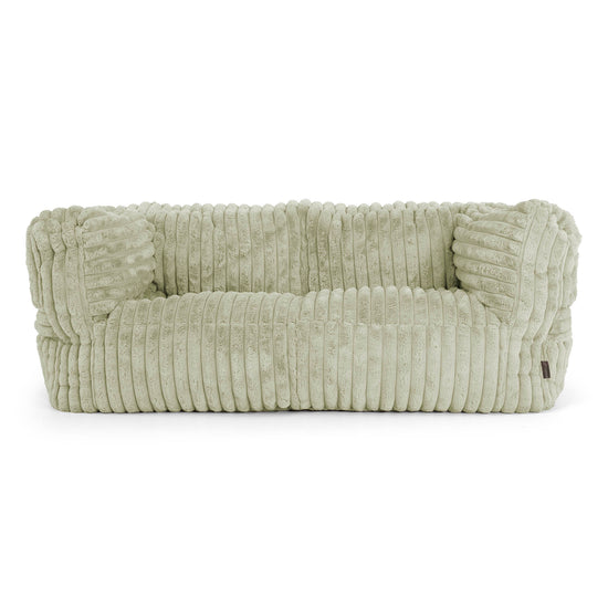 Albert 2-sits Saccosäcksoffa - Ultraplyschmanchestertyg Salviagrön 01