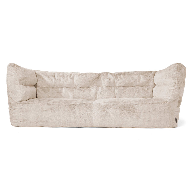 Albert 3-sits Saccosäcksoffa 2.0 - Fuskkaninpäls Gyllenbrun 01