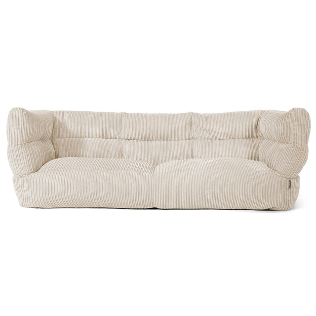 Albert 3-sits Saccosäcksoffa 2.0 - Klassisk Manchestertyg Gräddvit 01