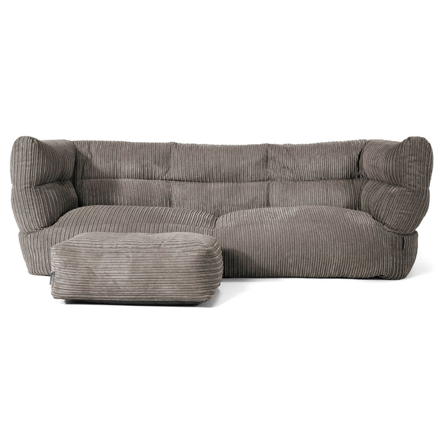 Albert 3-sits Saccosäcksoffa 2.0 - Klassisk Manchestertyg Grafitgrå 02