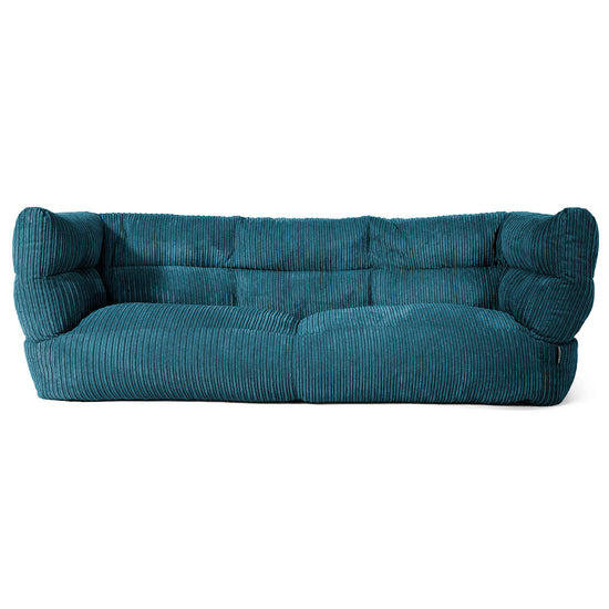 Albert 3-sits Saccosäcksoffa 2.0 - Klassisk Manchestertyg Teal 01