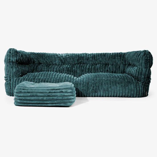 Albert 3-sits Saccosäcksoffa 2.0 - Ultraplyschmanchestertyg Teal 02