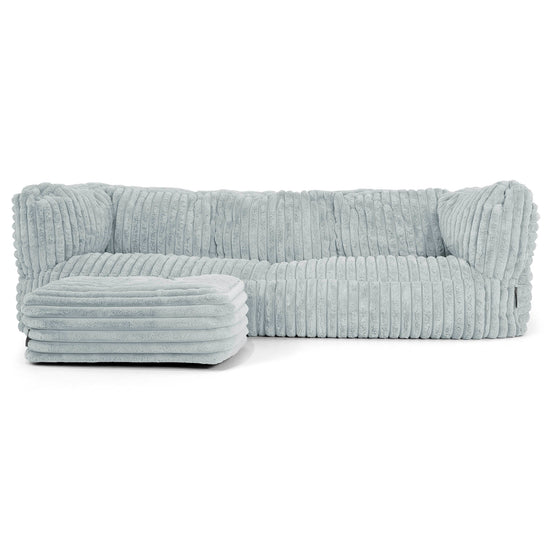 Albert 3-sits Saccosäcksoffa - Ultraplyschmanchestertyg Ankäggsblå 02