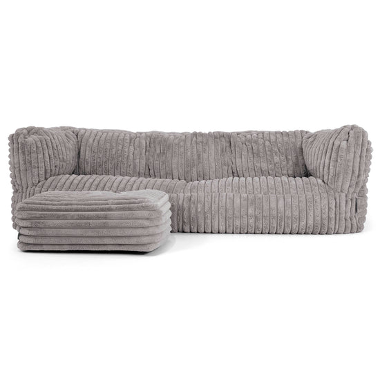Albert 3-sits Saccosäcksoffa - Ultraplyschmanchestertyg Grå 02