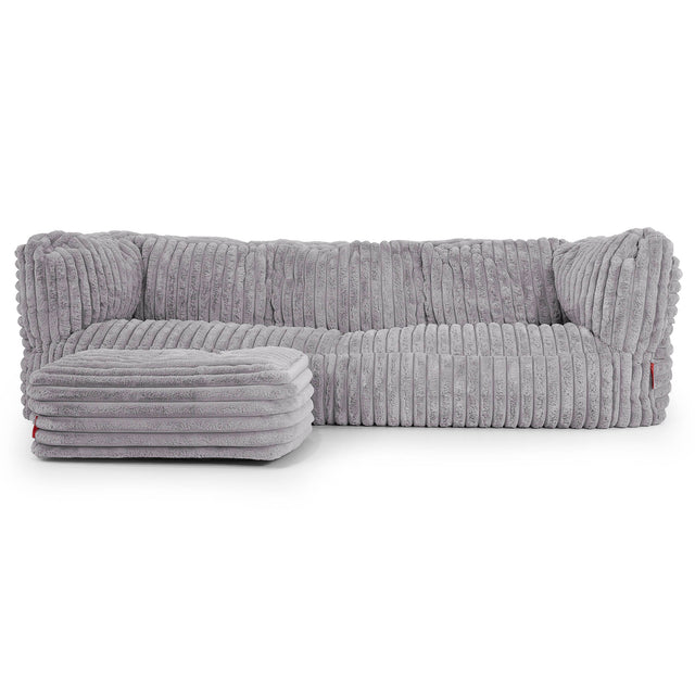 Albert 3-sits Saccosäcksoffa - Ultraplyschmanchestertyg Grå 02