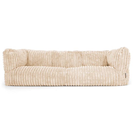 Albert 3-sits Saccosäcksoffa - Ultraplyschmanchestertyg Gräddvit 01