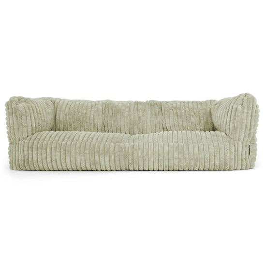 Albert 3-sits Saccosäcksoffa - Ultraplyschmanchestertyg Salviagrön 01