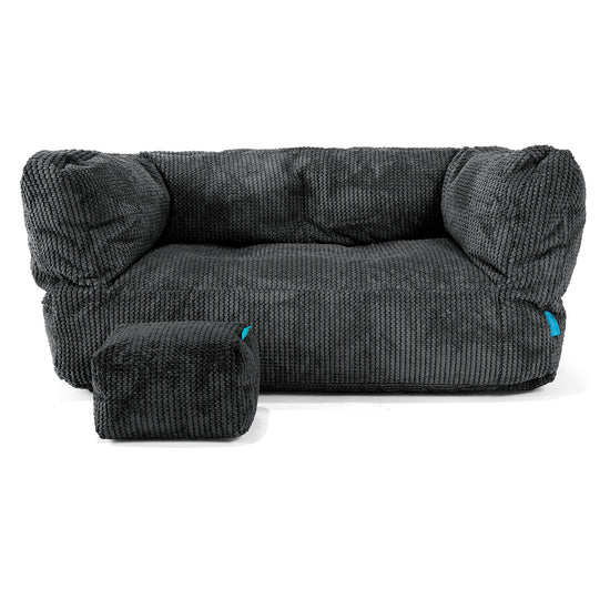 Albert Barnsoffa Saccosäck 2-6 år - Pom-pom Svart 02