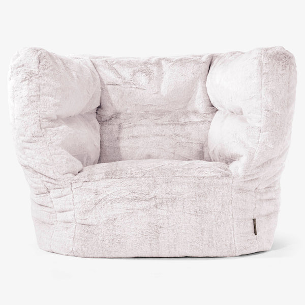 Albert Sittsäck Fåtölj 2.0 - Fuskkaninpäls Gammelrosa 01