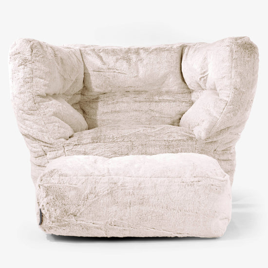 Albert Sittsäck Fåtölj 2.0 - Fuskkaninpäls Gyllenbrun 02