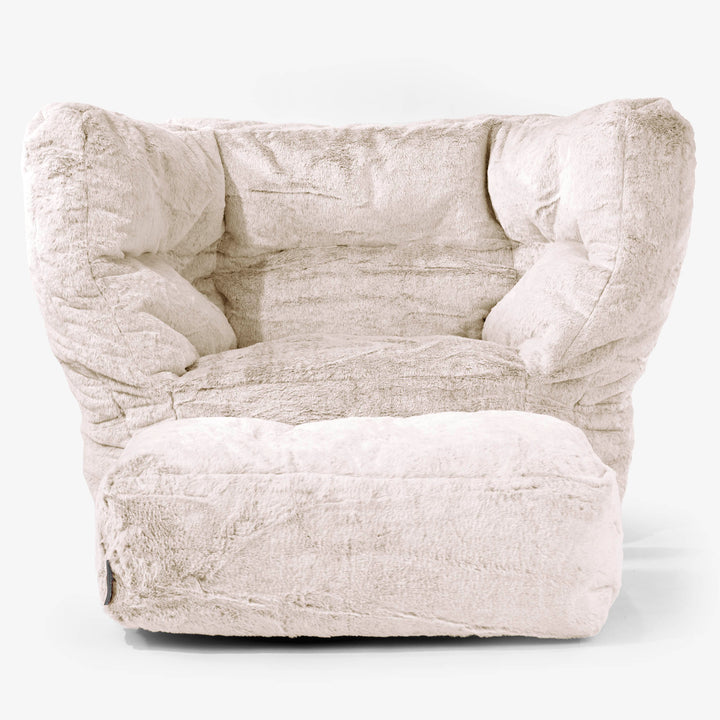 Albert Sittsäck Fåtölj 2.0 - Fuskkaninpäls Gyllenbrun 02