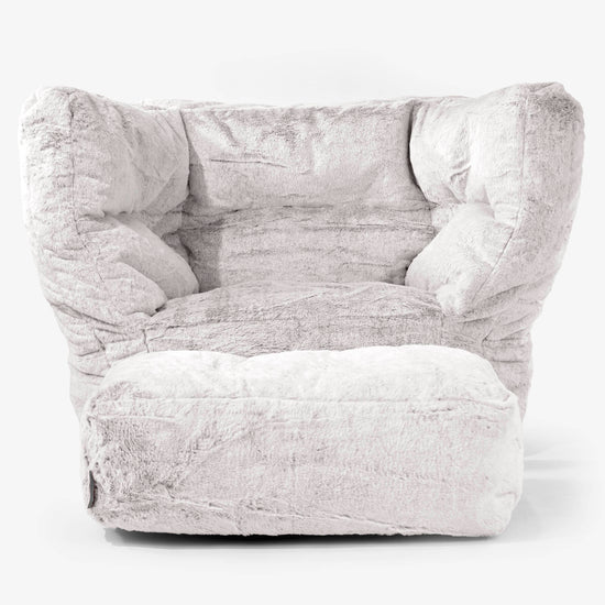 Albert Sittsäck Fåtölj 2.0 - Fuskkaninpäls Ljusgrå 02