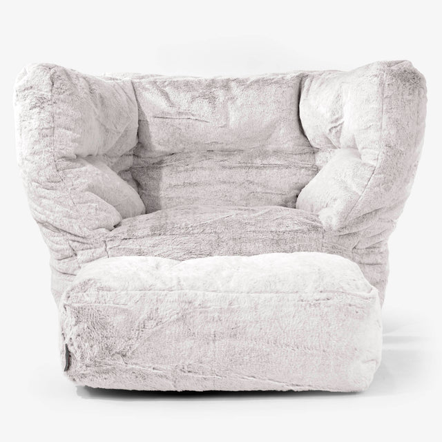 Albert Sittsäck Fåtölj 2.0 - Fuskkaninpäls Ljusgrå 02